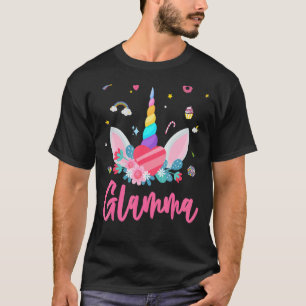 T-shirt Glamme De L'Anniversaire Fille Unicorne Thème Magi