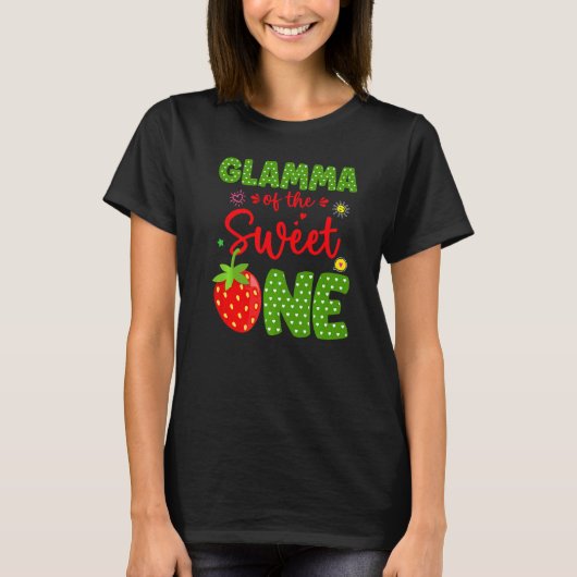 T-shirt Glamme De L'Anniversaire Une Fraise 1Er Fruit B (Devant)
