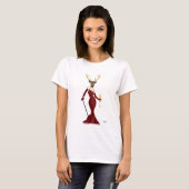 T-shirt Glamor Deer à Marsala (Devant entier)