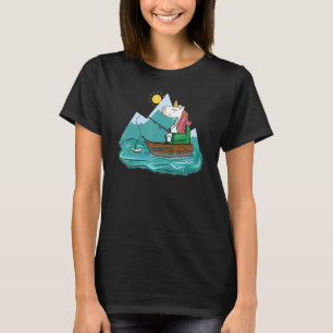T-shirt Glamping Bougie Fishing Unicorne