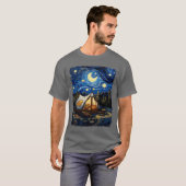 T-shirt Glamping Glamper Camping Camper Starry Night Paint (Devant entier)