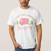 T-shirt Glamping Pas Camping (Devant)