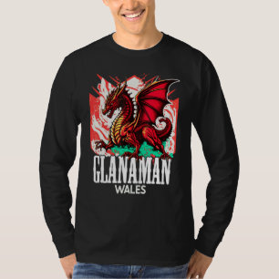 T-shirt Glanaman Pays de Galles Drapeau gallois Y Ddraig G