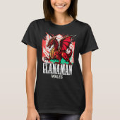 T-shirt Glanaman Wales Welsh Flag Y Ddraig Goch Dragon (Devant)