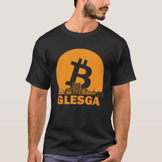 T-shirt Glasgow Bitcoin Maximalist  Bitcoin Glasgow Skylin (Devant)