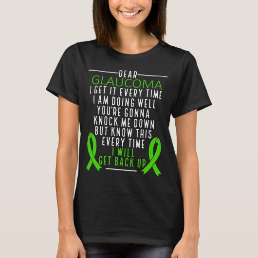 T-shirt Glaucoma Sensibilisation Je reviendrai sur Glaucom (Devant)