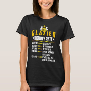 T-shirt Glazier Taux Horaire Aime Drôle Souder Taux De Tra