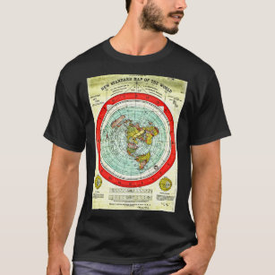 T-shirt Gleason 1892 Flat Earth Map Research Flat Earth