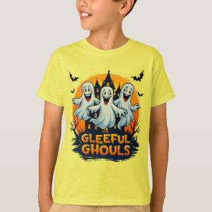 T-shirt Gleeful Ghouls   Fun Halloween Ghost Artwork