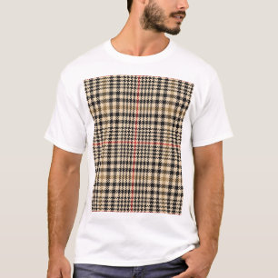 T-shirt Glen Check Plaid Pixel Art