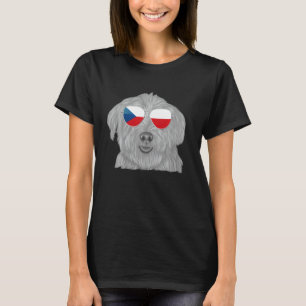 T-shirt Glen de Imaal Terrier Dog Tchèque Drapeau Lunettes