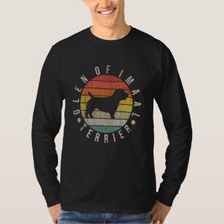 T-shirt Glen D'Imaal Terrier Paw Vintage Retro Papa Maman 