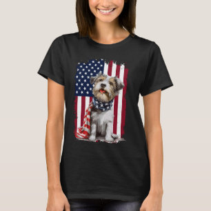 T-shirt Glen of Imaal Terrier Drapeau américain 4 juillet