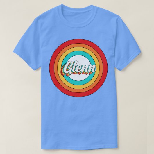 T-shirt Glenn Nom Chemise Vintage Glenn Circle (Design devant)