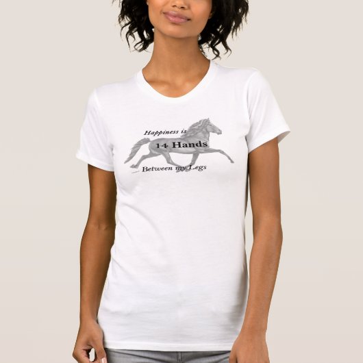 T-shirt Gletta Islandais Cheval en Flying Pace bonheur (Devant)