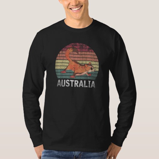 T-shirt Glider de sucre mignon Aussie Animal Retro Austral (Devant)