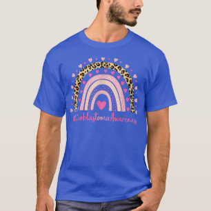 T-shirt Glioblastoma Sensibilisation Coeur rose Leopard ar