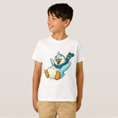 T-shirt Glissement de Bruce bleu (Devant entier)