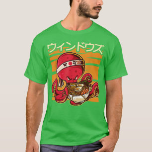 T-shirt Glitch Anime Style esthétique Japon Octopus Tentac