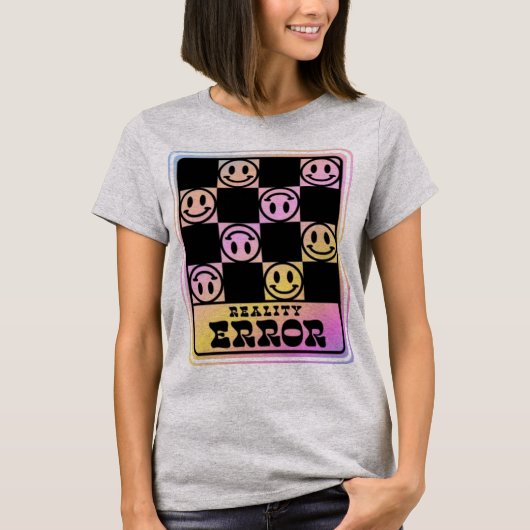 T-shirt Glitch Core Visages Joyeux (Devant)