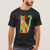 T-shirt Glitch Cute Cat (Devant)