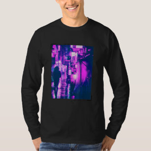T-shirt Glitch cyberpunk japonais esthétique de la mode de