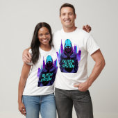 T-shirt Glitch dans le système Cyberpunk Hacker Neon (Unisexe)