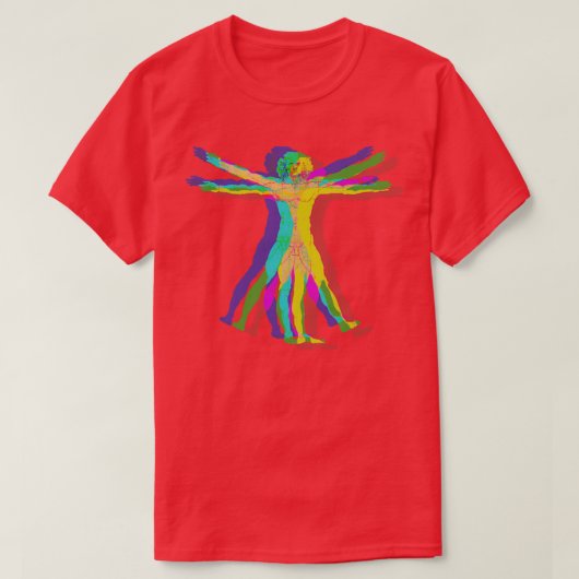 T-shirt Glitch quotVitruvian Manquot (Design devant)