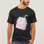 T-shirt Glitch Strawberry Milk Aesthetic Art (Devant)