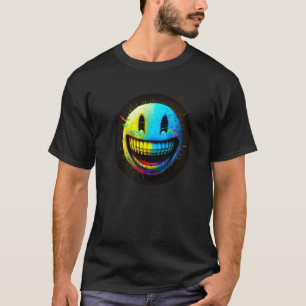 T-shirt Glitchcore Digital Face - Computer Art - Nerdcore