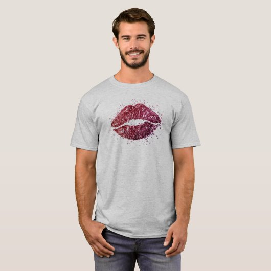 T-shirt Glitter Red Lips (Devant entier)