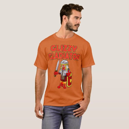 T-shirt Glizzy Gladiator Hot Dog en costume d'armure (Devant entier)