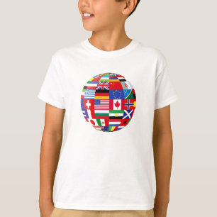 T-shirt global de drapeaux