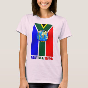 T-shirt Globe de ballon de football de l'Afrique du Sud du
