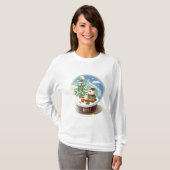 T-shirt Globe de neige avec le bonhomme de neige et (Devant entier)