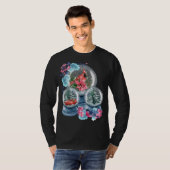 T-shirt Globe des neiges hiver Neige Rouge Cardinal Oiseau (Devant entier)