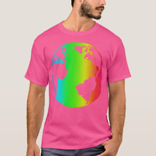 T-shirt Globe lumineux RVB mignon