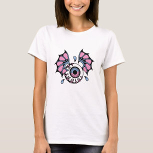 T-shirt Globe oculaire gothique avec ailes