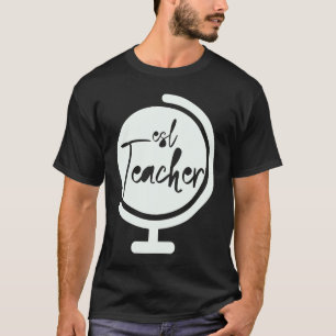 T-shirt Globe pour enseignant d'anglais langue seconde Ret