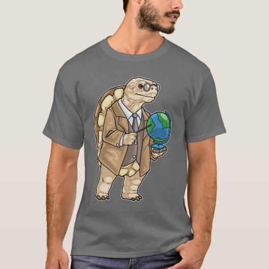T-shirt Globe Professeur d'Histoire Tortue (Devant)