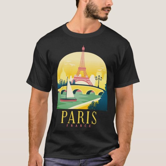 T-shirt Globetrotters à Paris Dark (Devant)