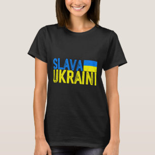 T-shirt Gloire à l'Ukraine Couleurs du drapeau de l'Ukrain