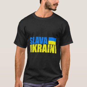 T-shirt Gloire à l'Ukraine Drapeau de l'Ukraine Couleurs e