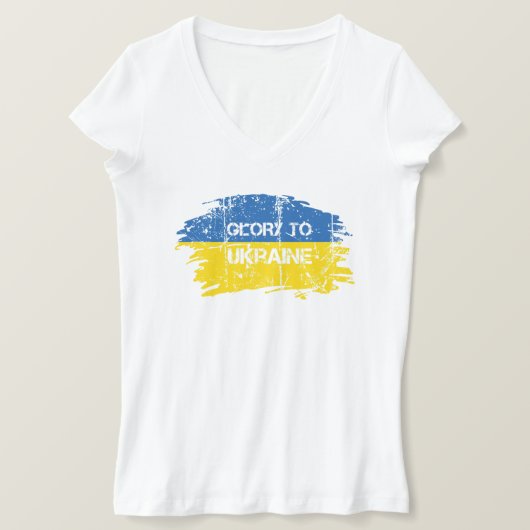 T-shirt Gloire Au Drapeau Ukrainien Ukraine (Design devant)