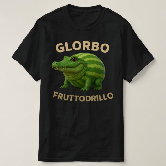 T-shirt Glorbo Fruttodrillo - Italien Brainrot mème (Design devant)