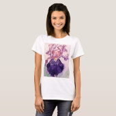 T-shirt Glorioues Purple Iris Aquarelle Peinture (Devant entier)