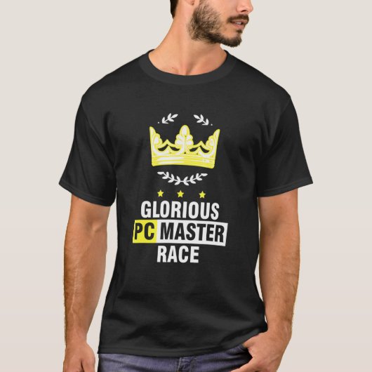 T-shirt Glorious Pc Master Race Crown Pc Gamer (Devant)