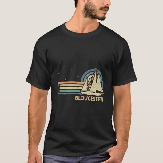 T-shirt Gloucester Massachusetts Sailing Vacation Boating  (Devant)