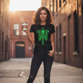 T-shirt Glow-in-the-Dark Skeleton Ribcage & Handprint