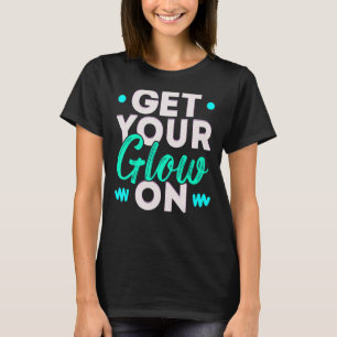 T-shirt Glow Party 80s 90s Retro Thème Anniversaire 1